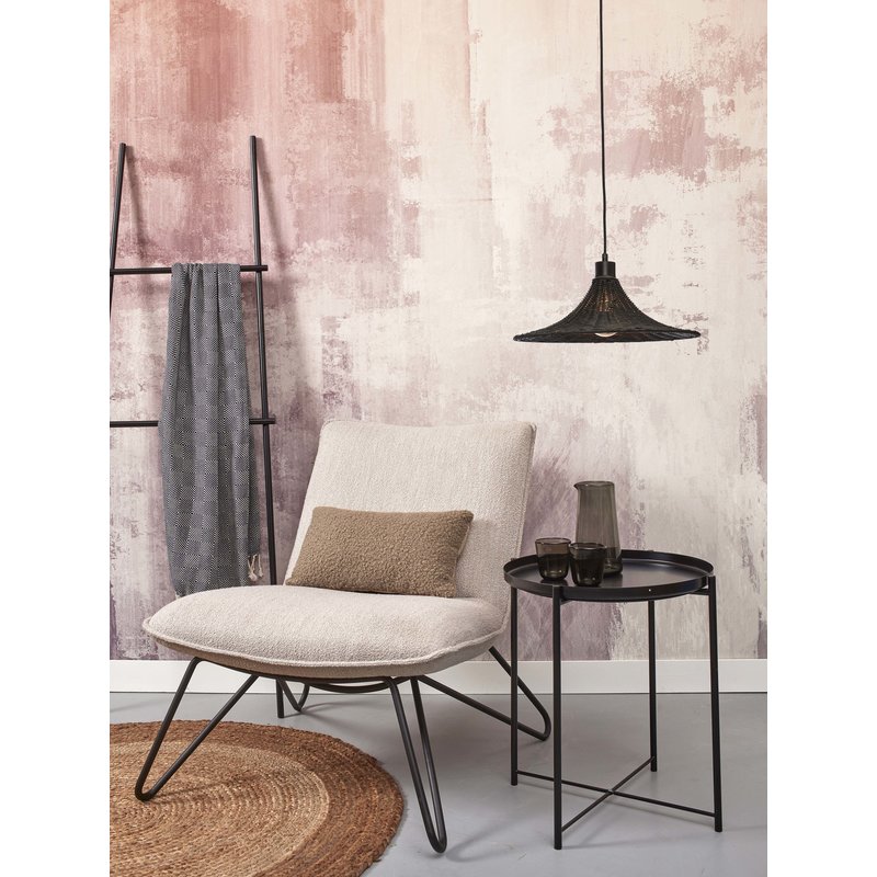 Good&Mojo-collectie Hanging lamp Borabora rattan dia.40xh.12cm S. black