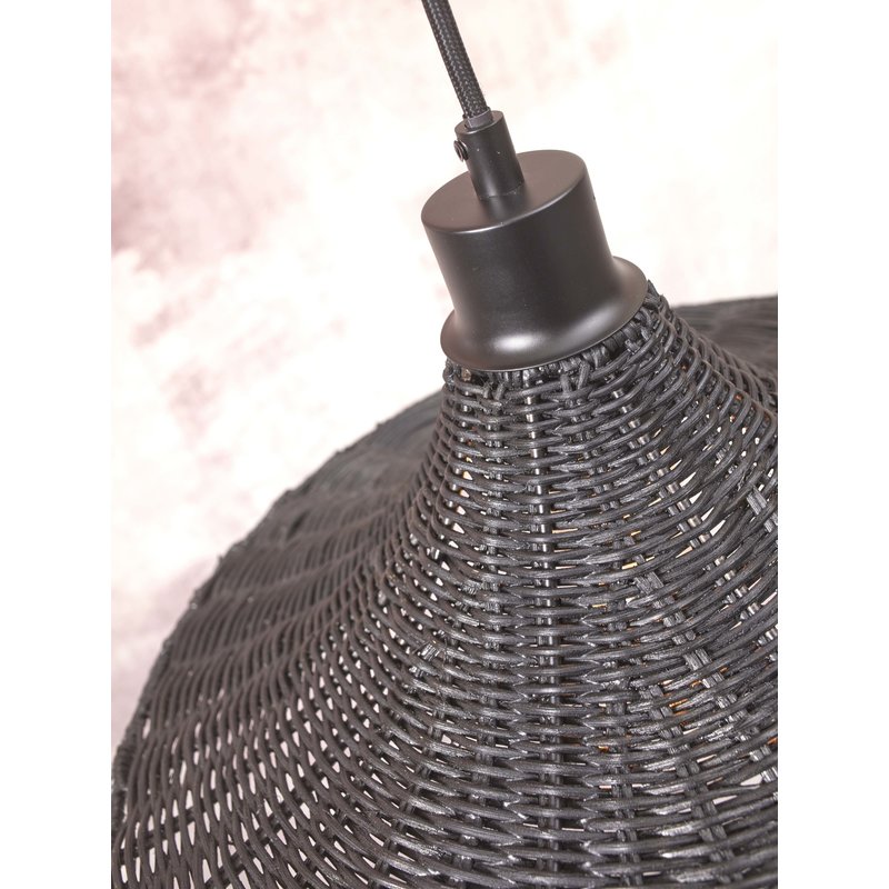 Good&Mojo-collectie Hanging lamp Borabora rattan dia.40xh.12cm S. black