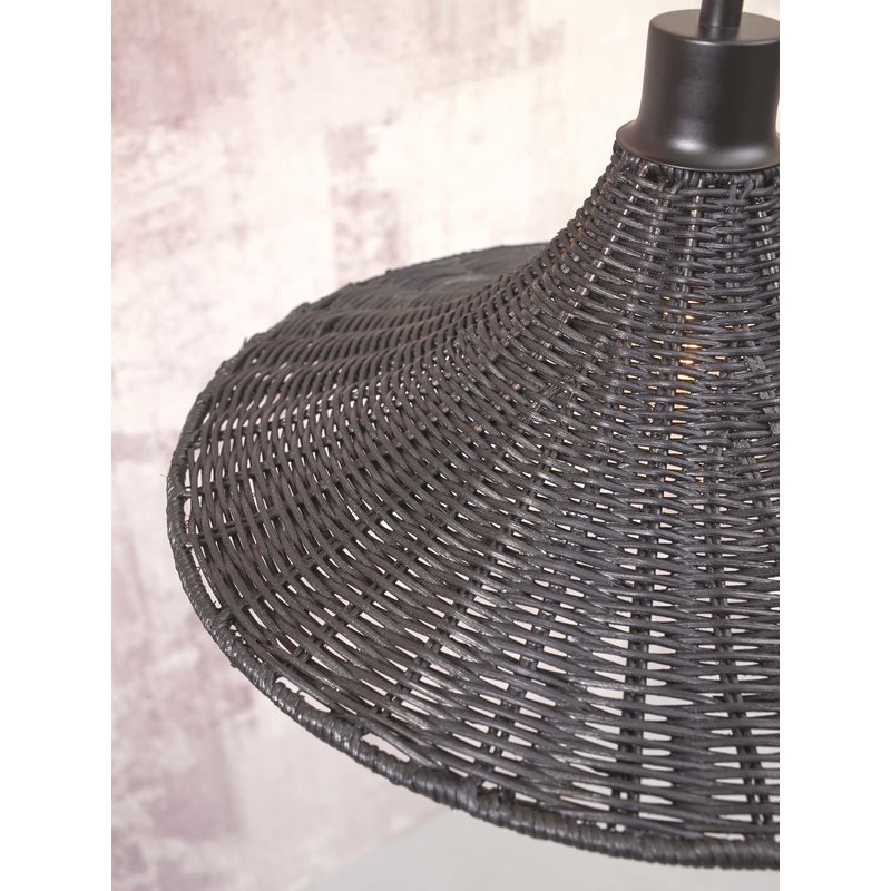 Good&Mojo-collectie Hanging lamp Borabora rattan dia.40xh.12cm S. black