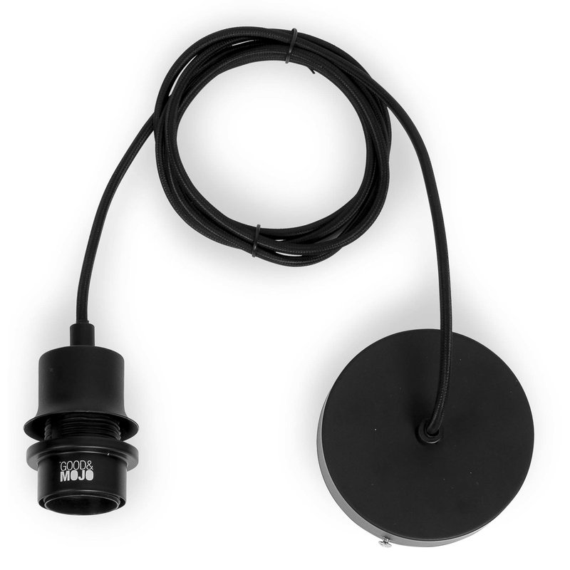 Good&Mojo-collectie Hanglamp Borabora rotan zwart S