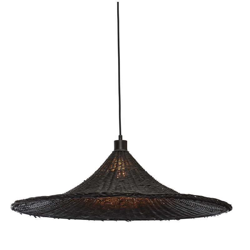 Good&Mojo-collectie Hanging lamp Borabora rattan dia.70xh.20cm L. black