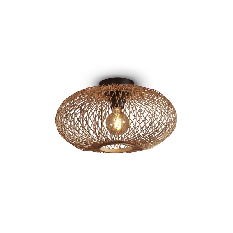 Good&Mojo-collectie Ceiling lamp Cango bamboo ellipse S/shade dia.40xh.12cm. natural
