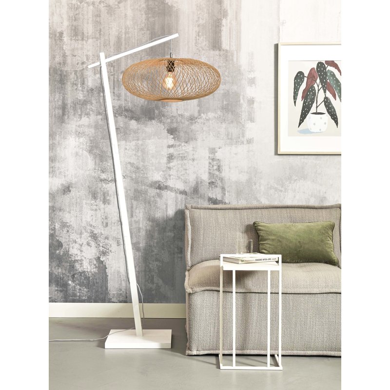 Good&Mojo-collectie Vloerlamp Cango bamboe wit/naturel L