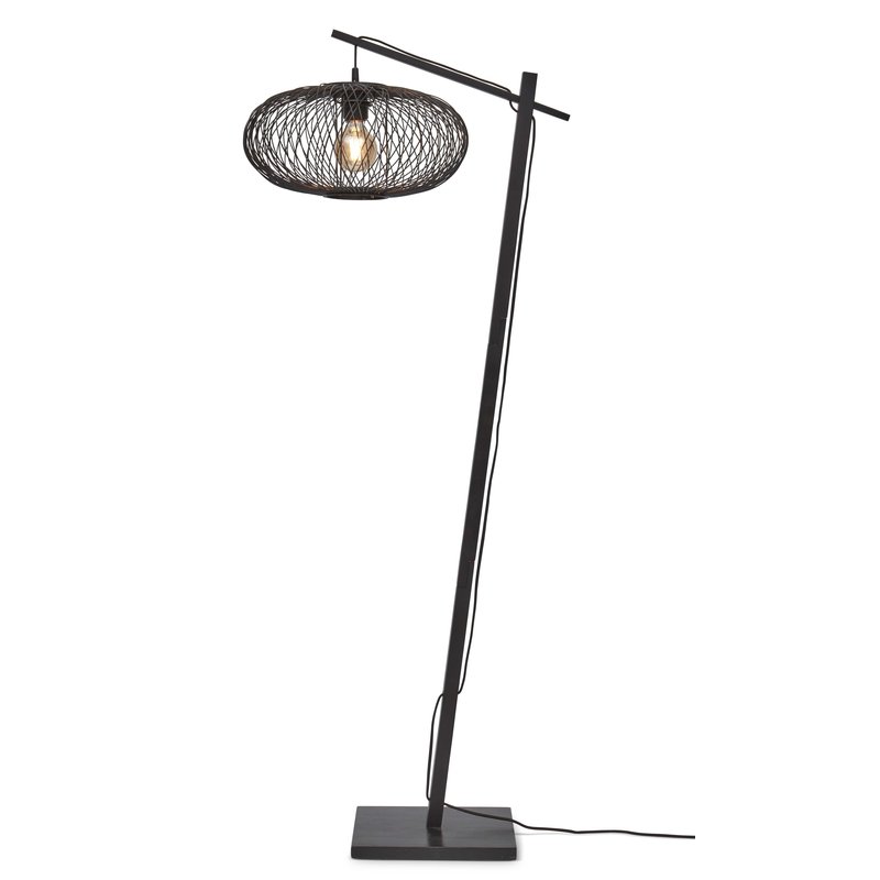 Good&Mojo-collectie Vloerlamp Cango bamboe zwart/zwart S