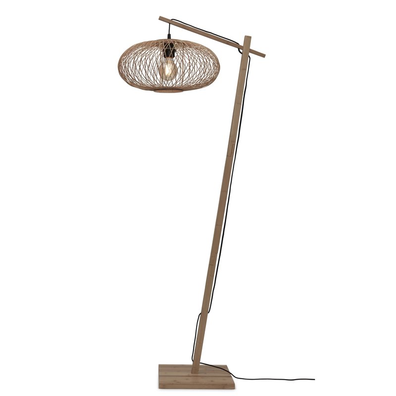 Good&Mojo-collectie Floor lamp Cango S bamboo nat. h.150cm/shade dia.40x20cm. nat.