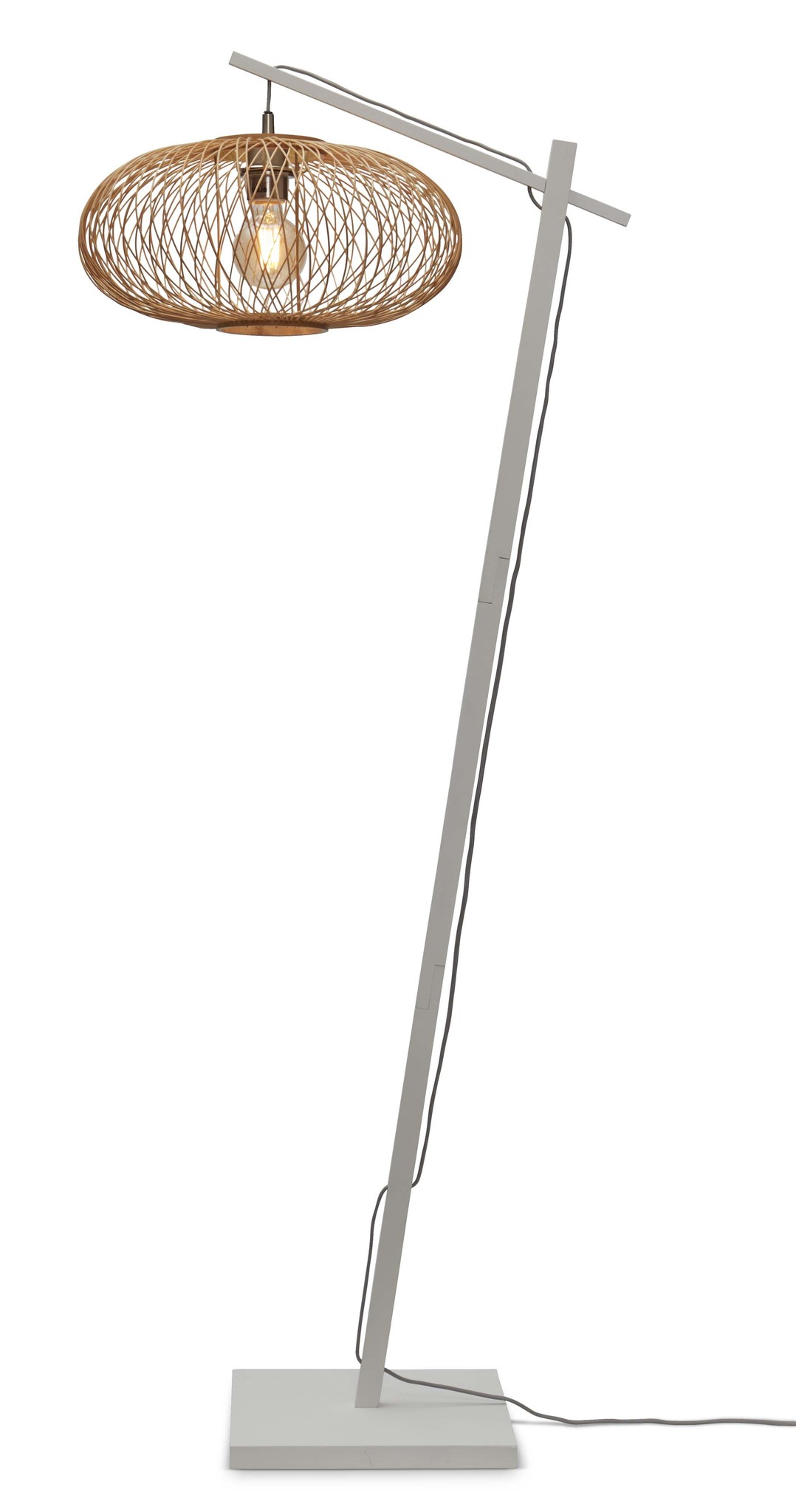 Good&Mojo-collectie Vloerlamp Cango bamboe wit/naturel S