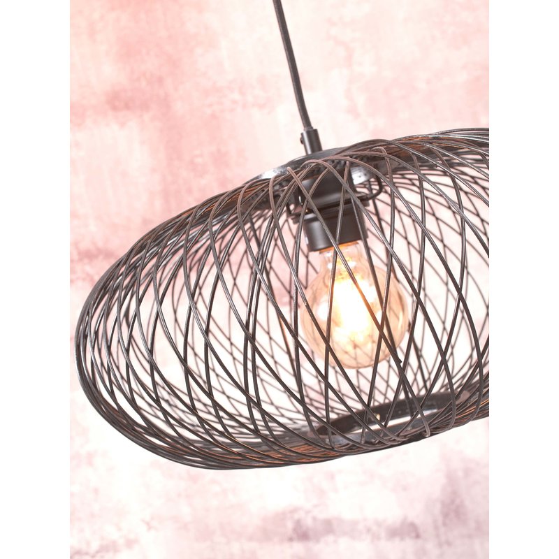 Good&Mojo-collectie Hanglamp Cango bamboe zwart S