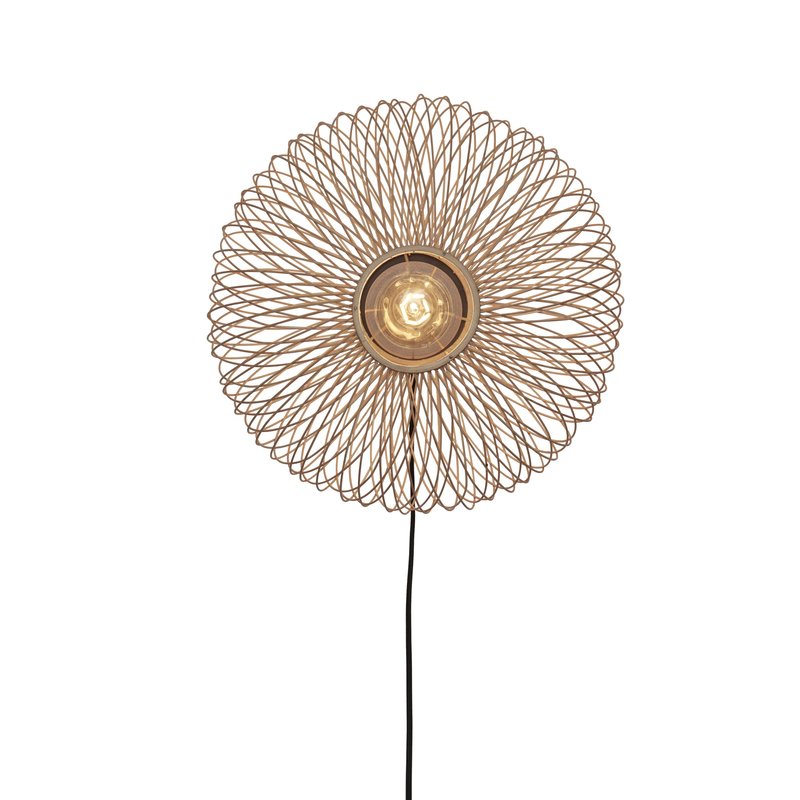 Good&Mojo-collectie Wall lamp Cango bamboo ellipse S dia.40x20cm. natural