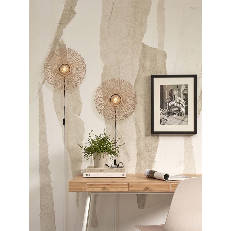 Good&Mojo-collectie Wall lamp Cango bamboo ellipse S dia.40x20cm. natural