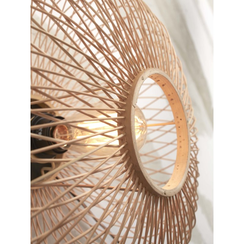 Good&Mojo-collectie Wall lamp Cango bamboo ellipse S dia.40x20cm. natural