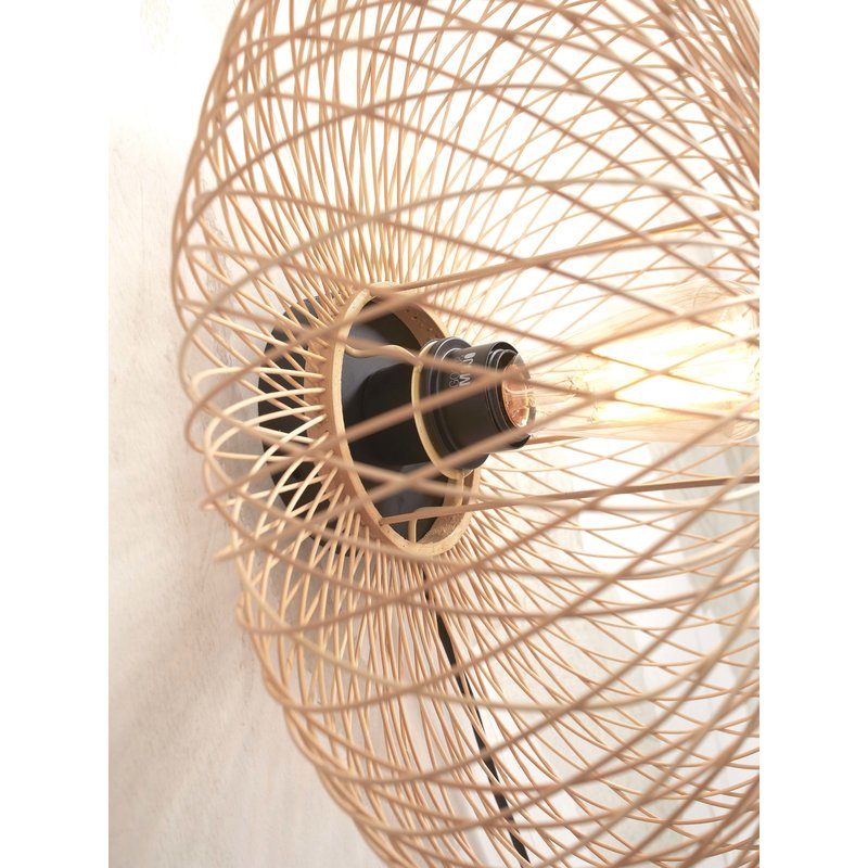 Good&Mojo-collectie Wall lamp Cango bamboo ellipse S dia.40x20cm. natural
