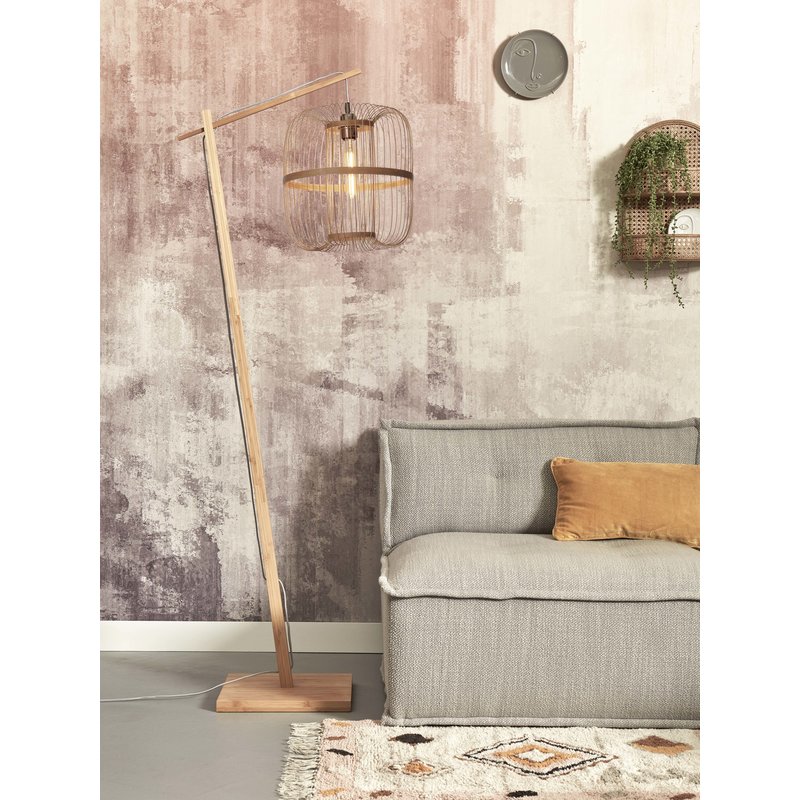 Good&Mojo-collectie Floor lamp Hokkaido L bamboo nat. h.176cm/shade h.38x25cm. nat.