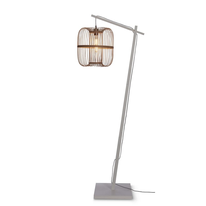 Good&Mojo-collectie Vloerlamp Hokkaido bamboe wit/naturel L