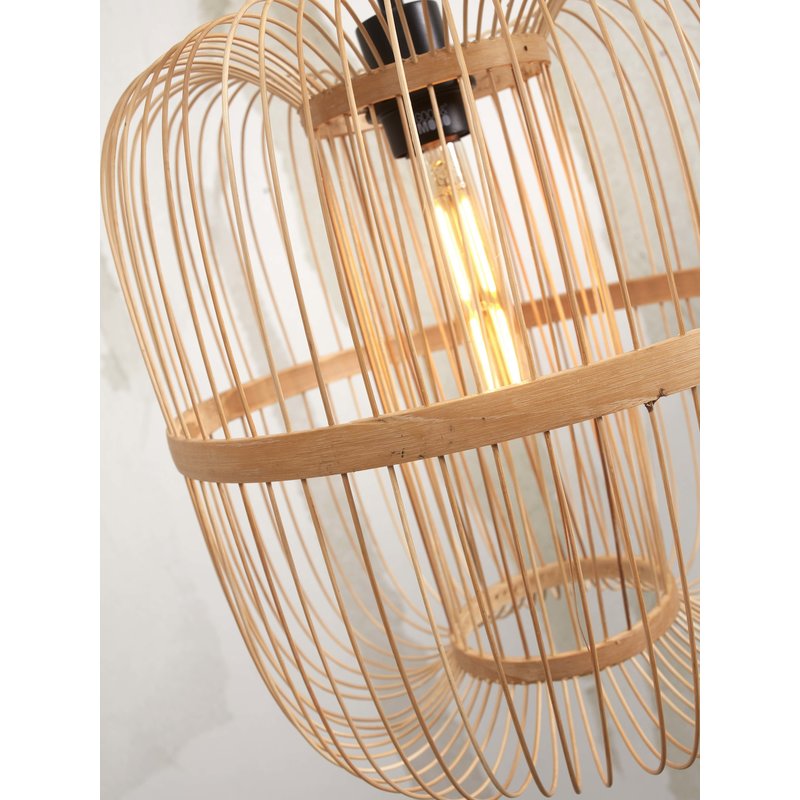 Good&Mojo-collectie Floor lamp Hokkaido L bamboo white h.176cm/shade h.38x25cm. nat.