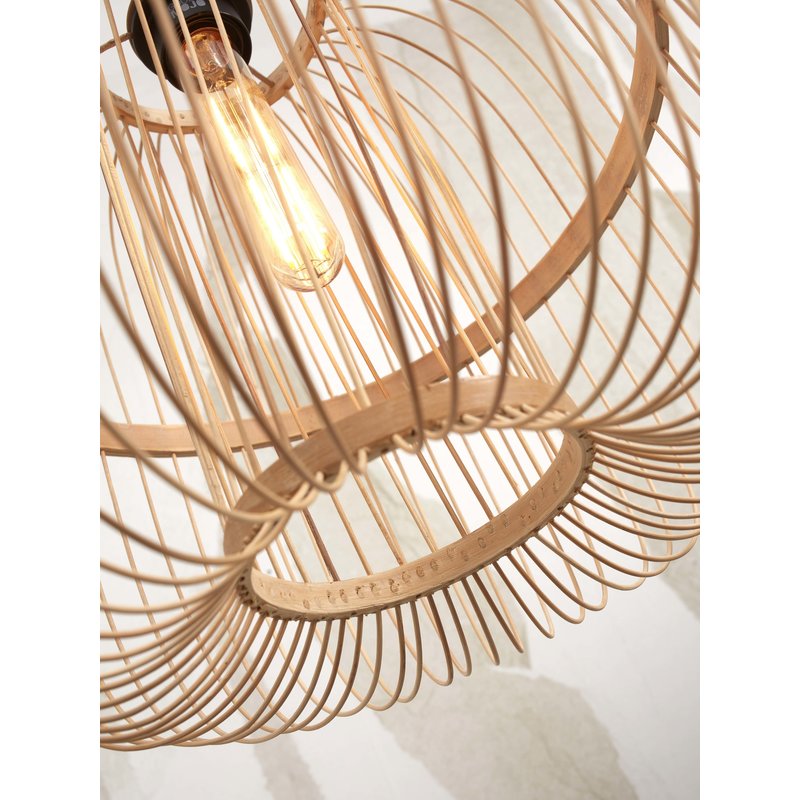 Good&Mojo-collectie Vloerlamp Hokkaido bamboe wit/naturel S