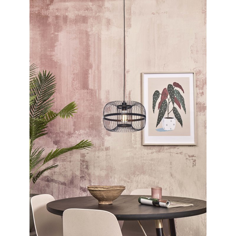 Good&Mojo-collectie Hanglamp Hokkaido bamboe zwart S