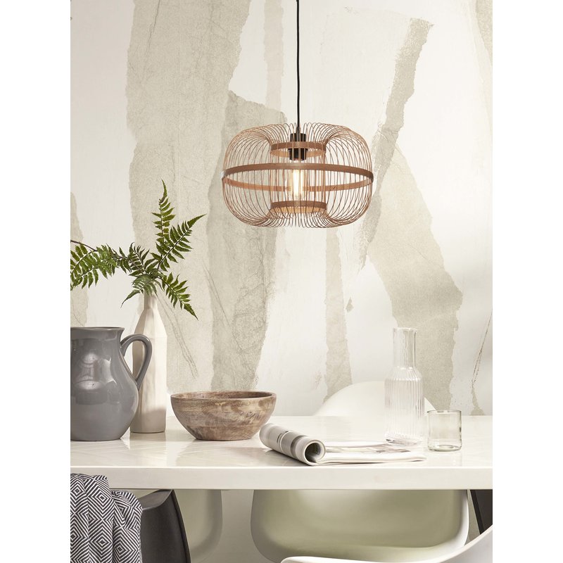 Good&Mojo-collectie Hanging lamp Hokkaido S bamboo h.25x38cm. natural