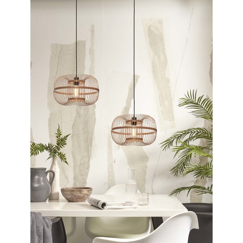 Good&Mojo-collectie Hanging lamp Hokkaido S bamboo h.25x38cm. natural