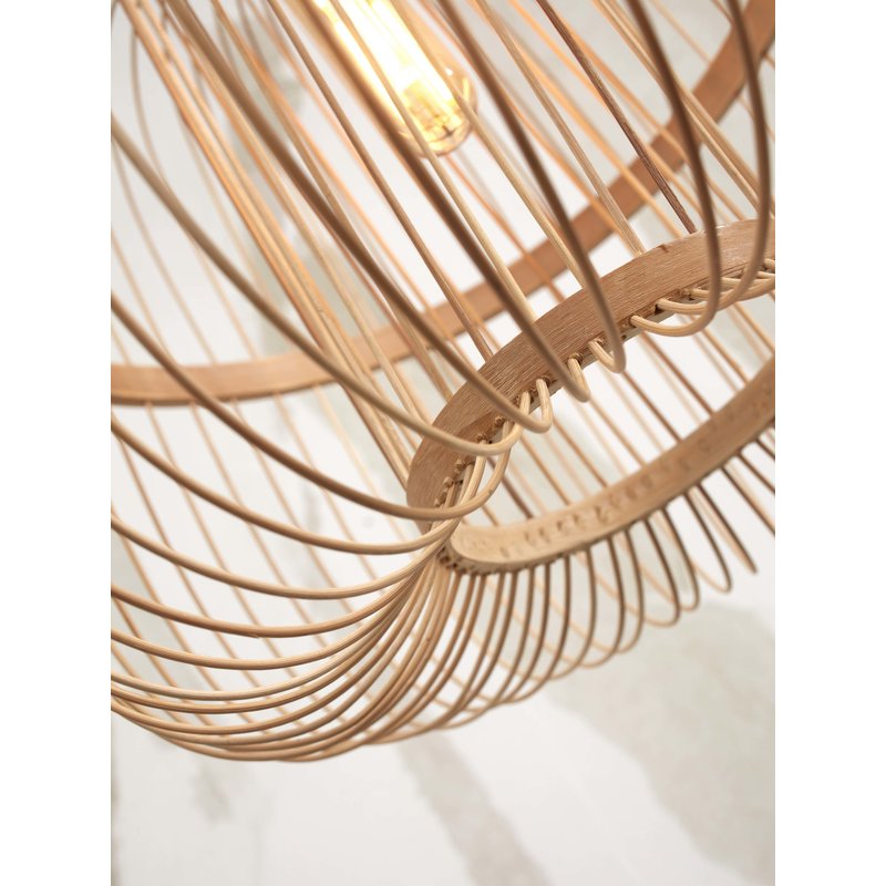 Good&Mojo-collectie Hanging lamp Hokkaido S bamboo h.25x38cm. natural