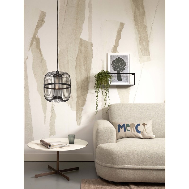 Good&Mojo-collectie Hanglamp Hokkaido bamboe zwart L