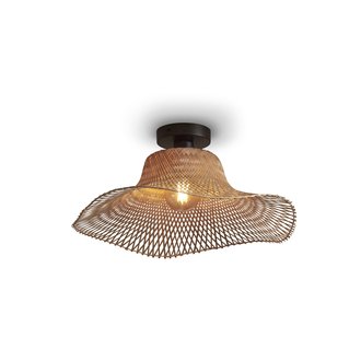 Good&Mojo Ceiling lamp Ibiza bamboo wavy dia.50xh.15cm natural. S