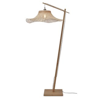 Good&Mojo Vloerlamp Ibiza wavy bamboe naturel/naturel L