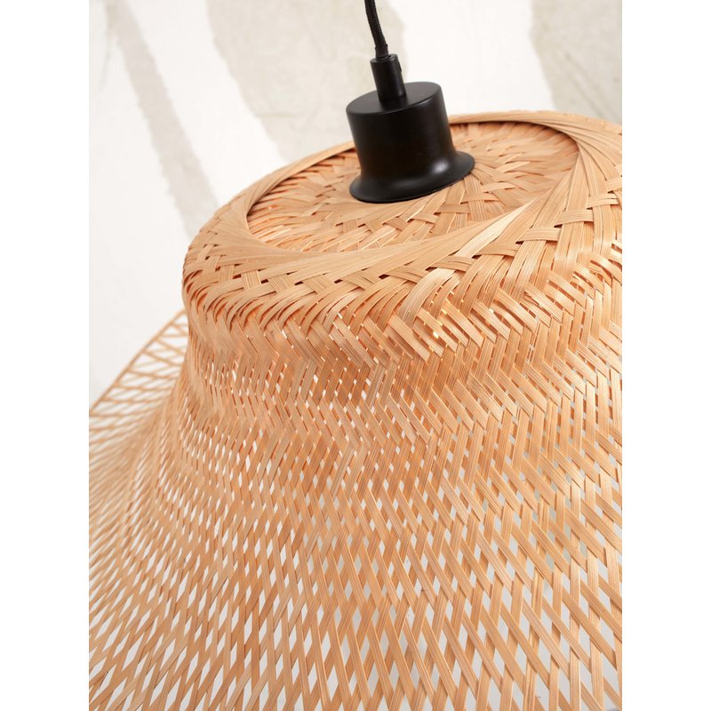 Good&Mojo-collectie Floor lamp Ibiza S bamboo wavy nat. h.150cm/shade 50x15cm. nat.