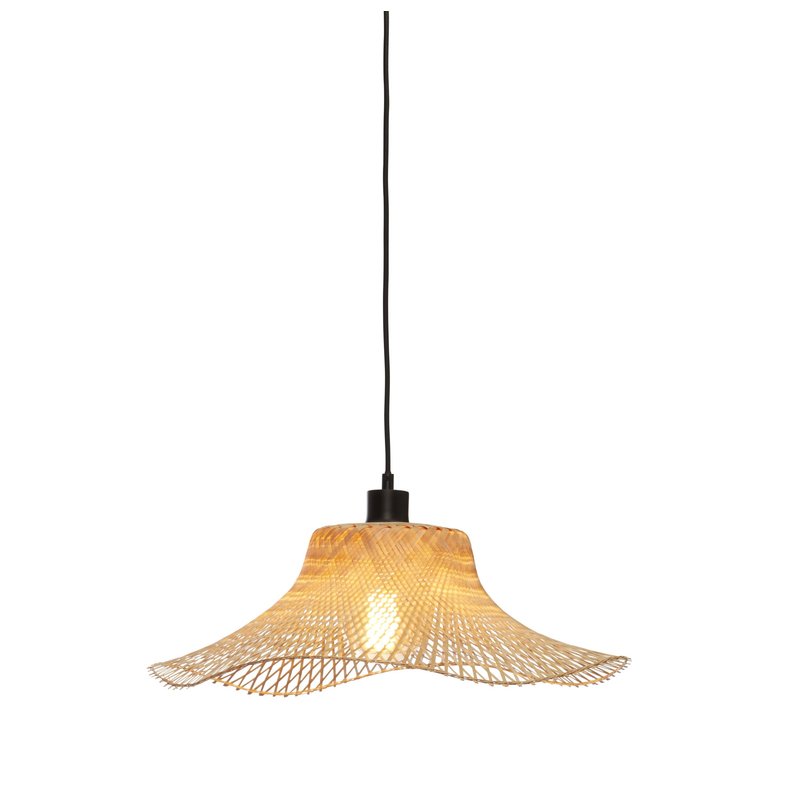 Good&Mojo-collectie Hanglamp Ibiza wavy bamboe naturel S