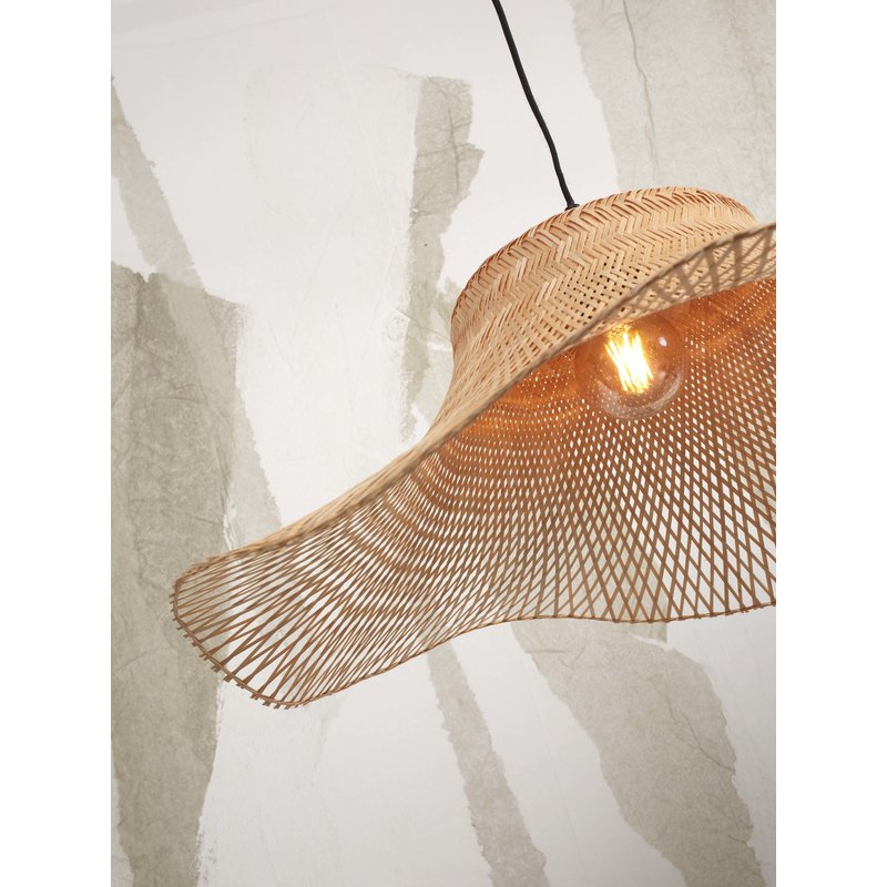 Good&Mojo-collectie Hanglamp Ibiza wavy bamboe naturel S