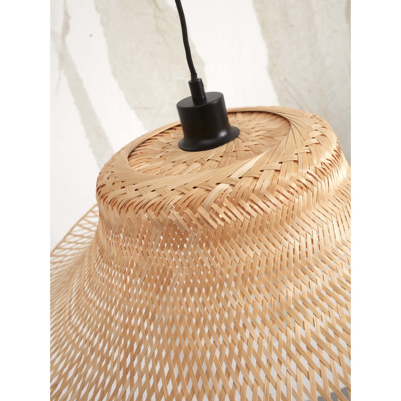 Good&Mojo-collectie Hanging lamp Ibiza bamboo wavy dia.50xh.15cm natural. S