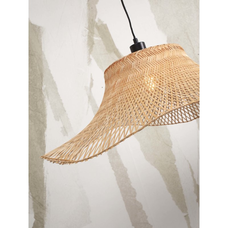 Good&Mojo-collectie Hanging lamp Ibiza bamboo wavy dia.50xh.15cm natural. S