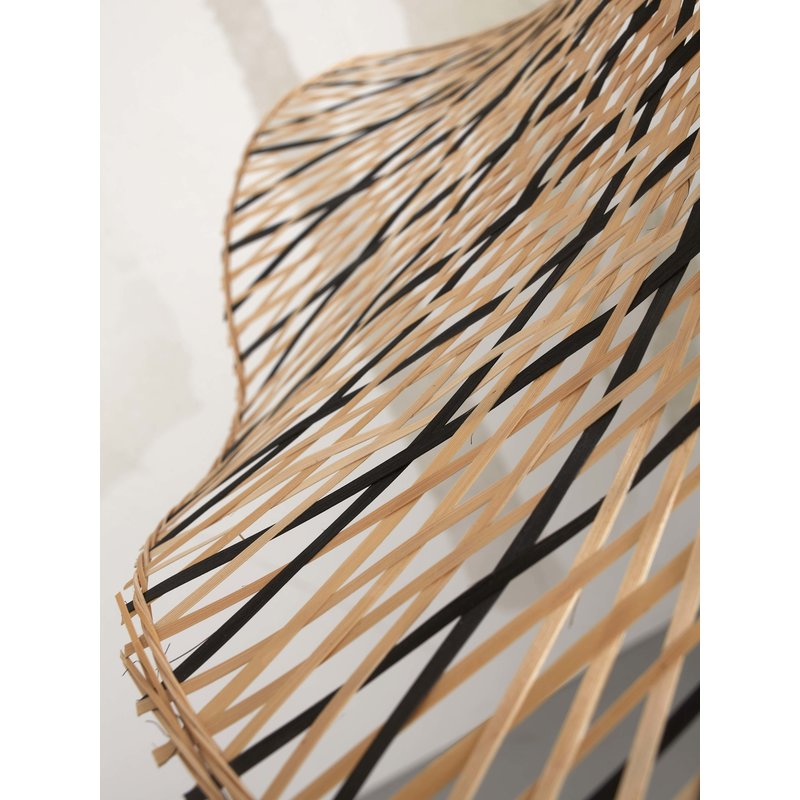 Good&Mojo-collectie Hanging lamp Ibiza bamboo wavy dia.65xh.20cm bl/natural. L