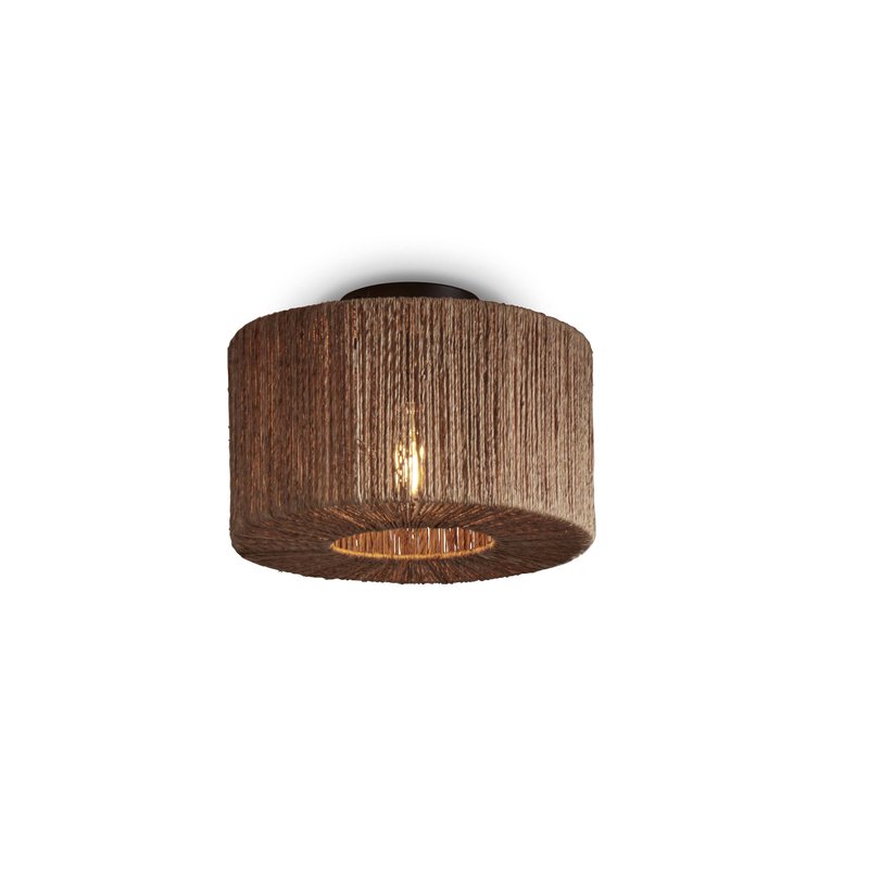 Good&Mojo-collectie Ceiling lamp Iguazu jute round/straight S dia.30xh.16cm. natural