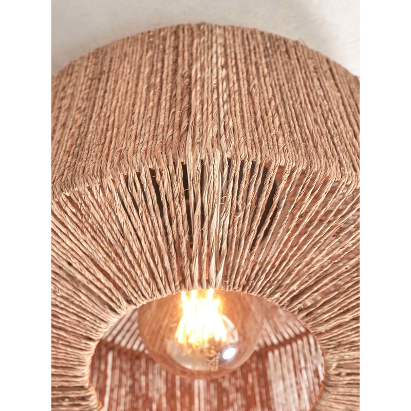 Good&Mojo-collectie Ceiling lamp Iguazu jute round/straight S dia.30xh.16cm. natural