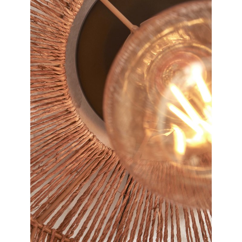 Good&Mojo-collectie Ceiling lamp Iguazu jute round/straight S dia.30xh.16cm. natural