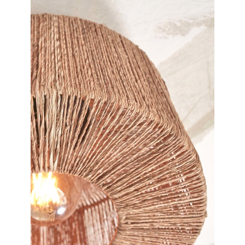 Good&Mojo-collectie Ceiling lamp Iguazu jute round/straight S dia.30xh.16cm. natural