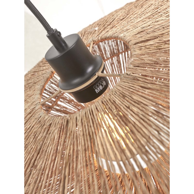 Good&Mojo-collectie Vloerlamp Iguazu wit bamboe en jute naturel L