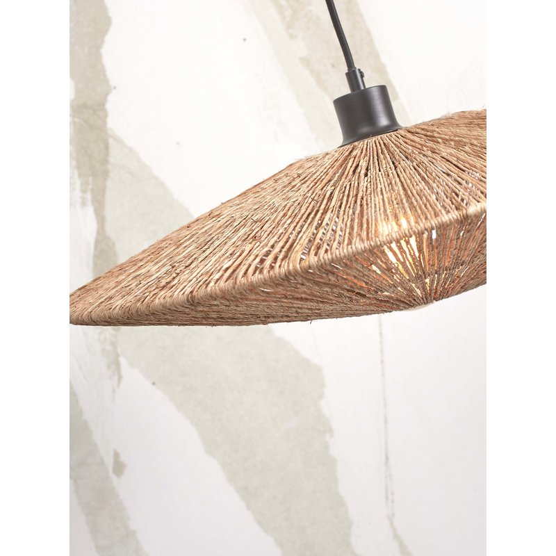 Good&Mojo-collectie Floor lamp Iguazu L bamboo white h.176cm/shade 55x14cm jute. nat.