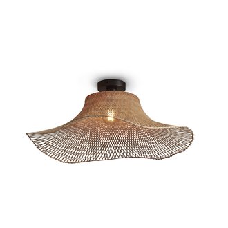 Good&Mojo Ceiling lamp Ibiza bamboo wavy dia.65xh.20cm natural. L