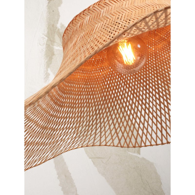 Good&Mojo-collectie Ceiling lamp Ibiza bamboo wavy dia.65xh.20cm natural. L