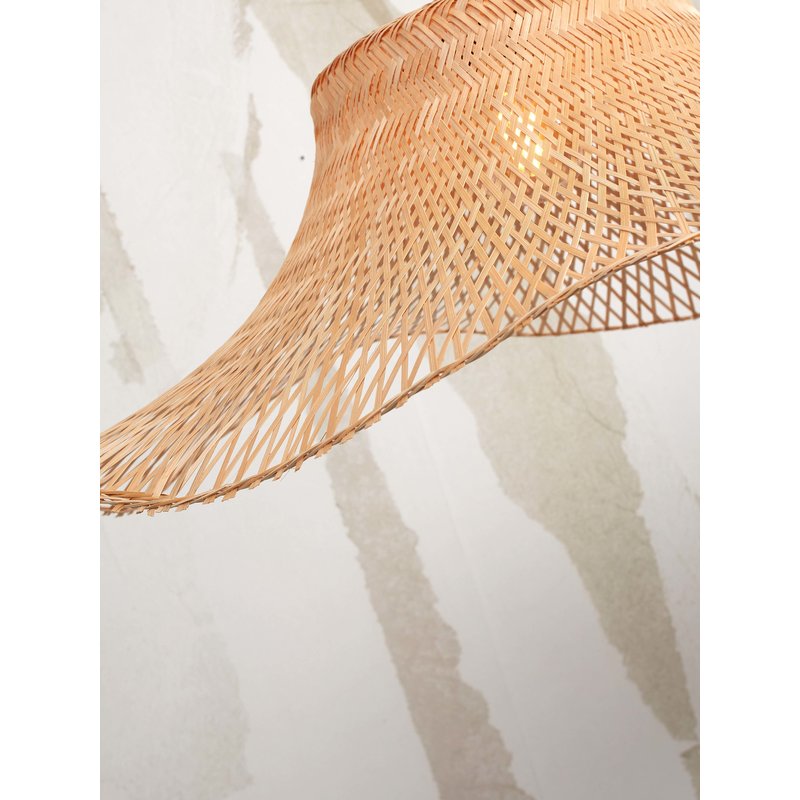 Good&Mojo-collectie Ceiling lamp Ibiza bamboo wavy dia.65xh.20cm natural. L