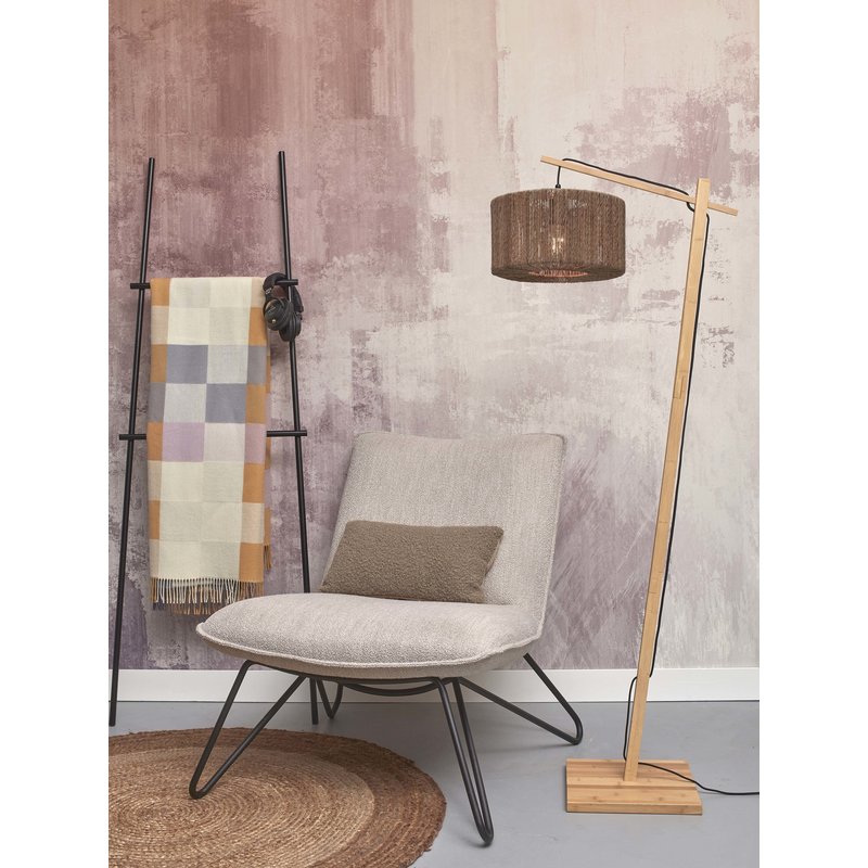 Good&Mojo-collectie Floor lamp Iguazu S bamboo nat. h.150cm/shade 30x16cm jute. natural