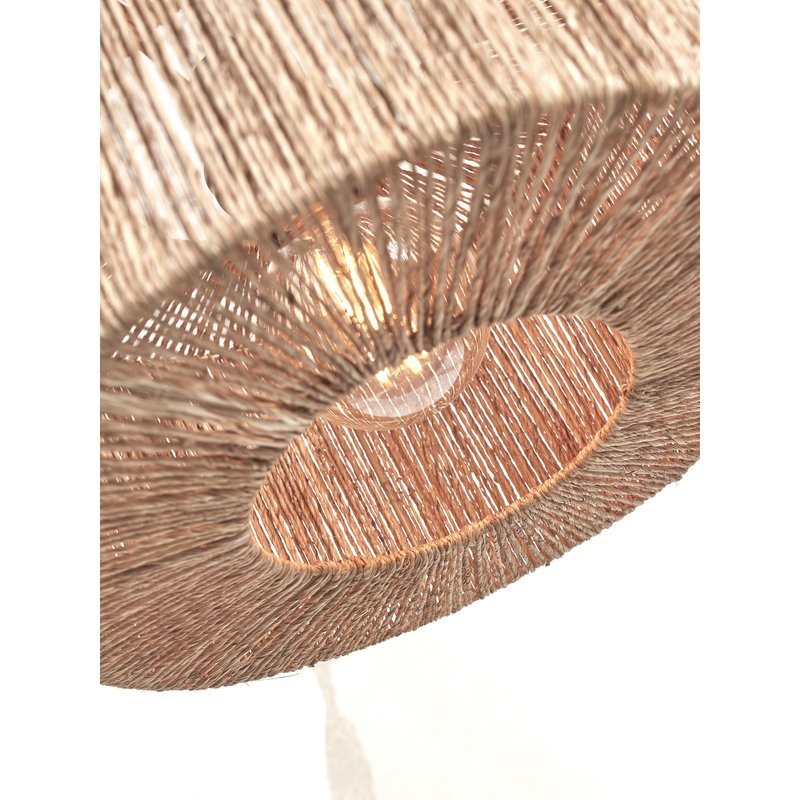 Good&Mojo-collectie Floor lamp Iguazu S bamboo white h.150cm/shade 30x16cm jute. nat.