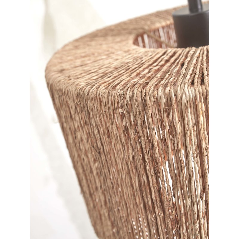 Good&Mojo-collectie Floor lamp Iguazu S bamboo white h.150cm/shade 30x16cm jute. nat.