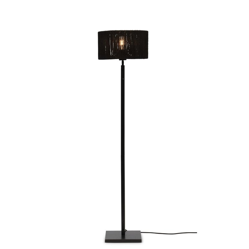 Good&Mojo-collectie Floor lamp Iguazu straight bamboo bl. h.125cm/shade 30x16cm jute. bl.