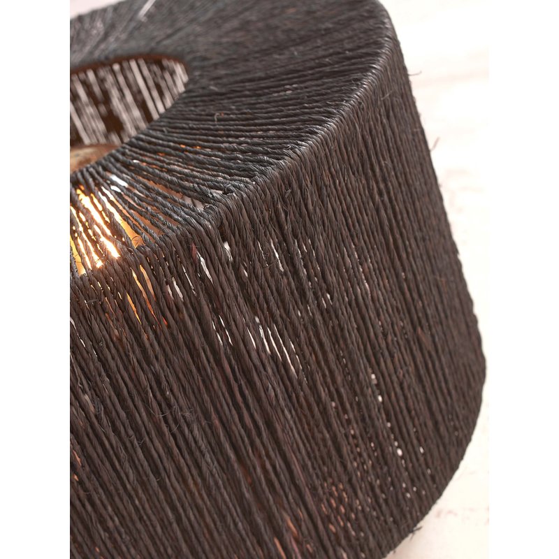 Good&Mojo-collectie Table lamp Iguazu 3-legs bamboo bl. h.40cm/shade 30x16cm jute. black
