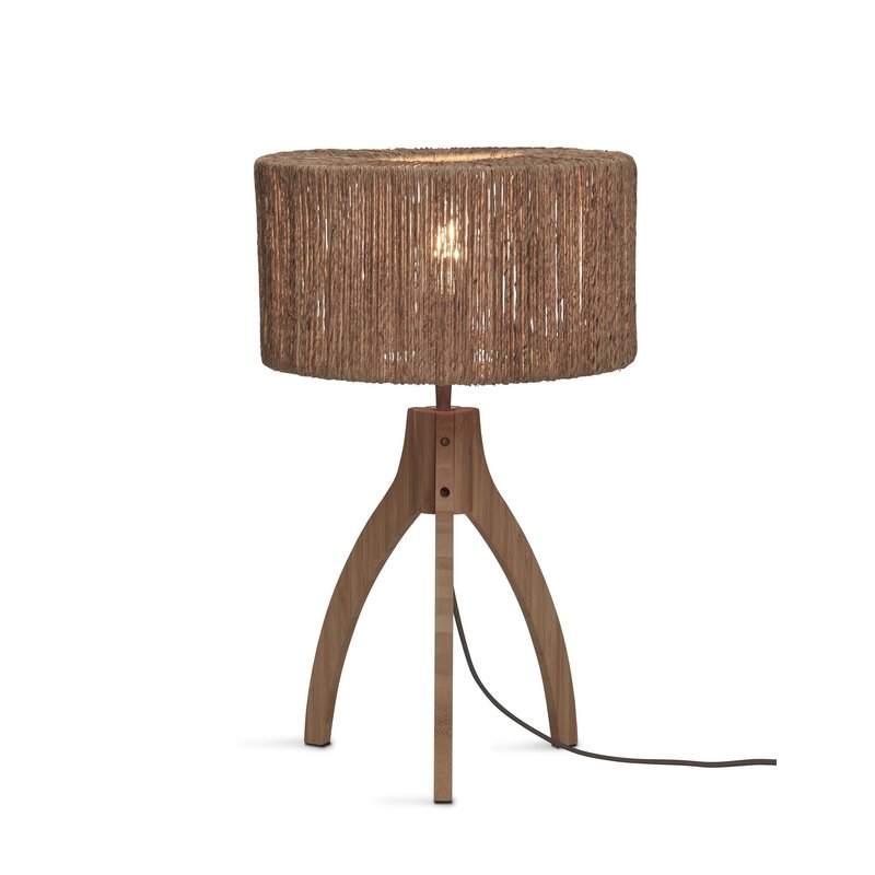 Good&Mojo-collectie Table lamp Iguazu 3-legs bamboo nat. h.40cm/shade 30x16cm jute. nat.