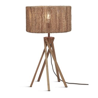 Good&Mojo Tafellamp Iguazu 5-poot bamboe en jute naturel/naturel