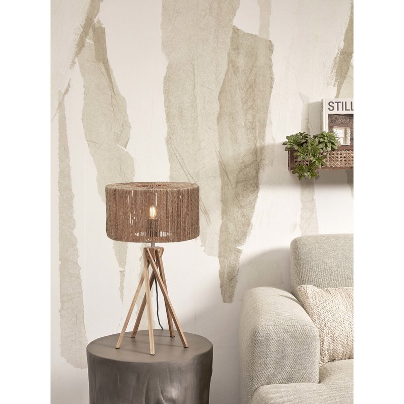Good&Mojo-collectie Table lamp Iguazu 5-legs bamboo nat. h.45cm/shade 30x16cm jute. nat.
