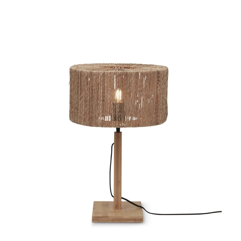 Good&Mojo-collectie Table lamp Iguazu straight bamboo nat. h.37cm/shade 30x16cm. natural